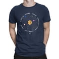thumbnail image 1 of Galactic Smiley - Cosmic Orbit Emoji Graphic Men's T-shirt, 1 of 4