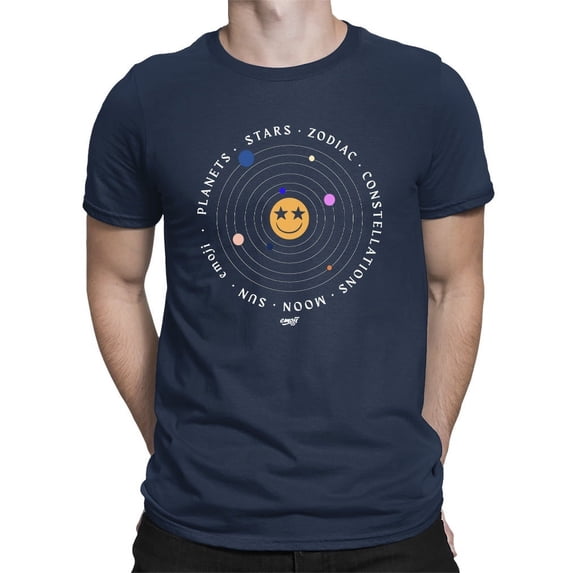 Galactic Smiley - Cosmic Orbit Emoji Graphic Men's T-shirt