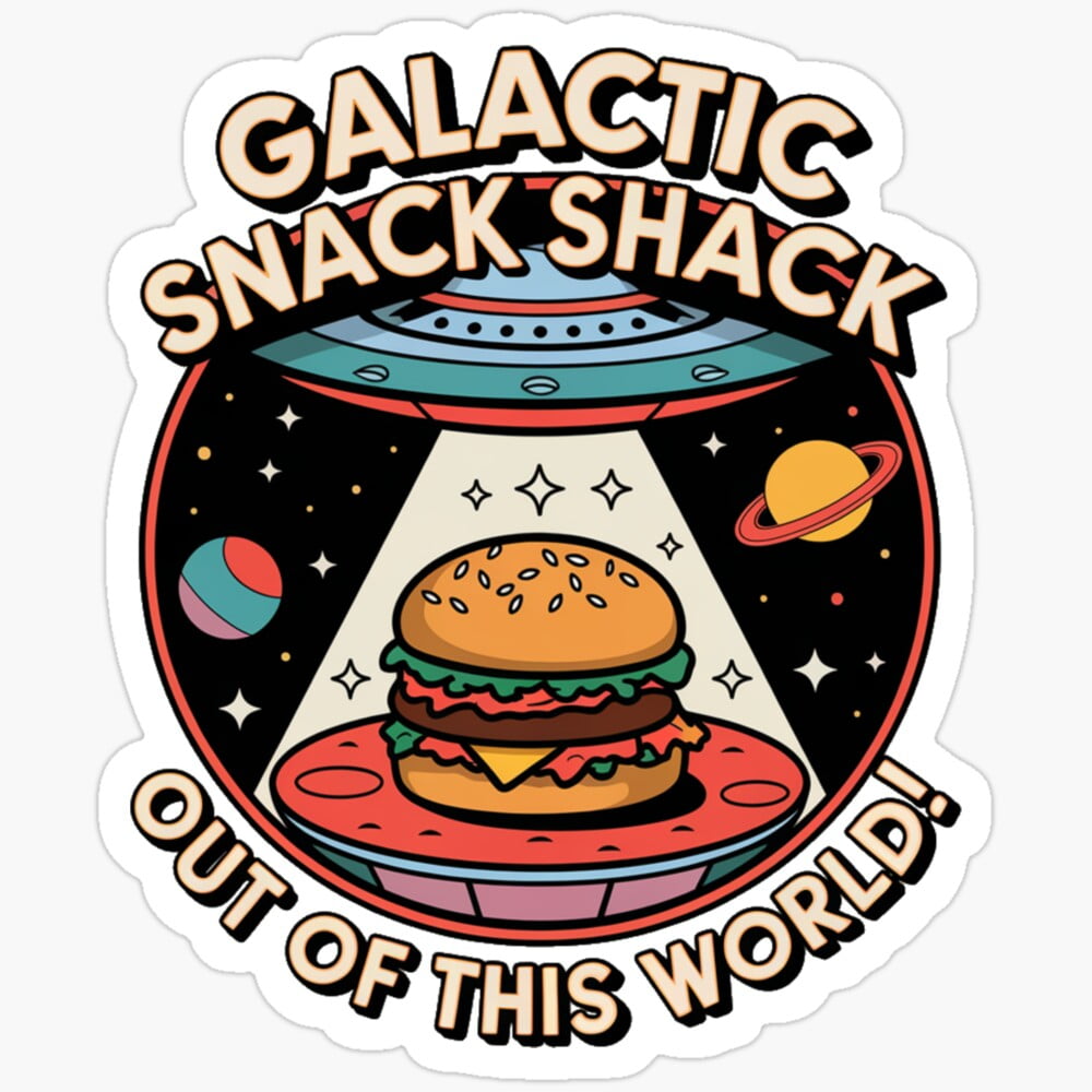 Galactic Snack Shack: Out Of This World Burger Designs Stickerphone ...