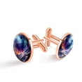 thumbnail image 1 of Galactic Space Elegant Stainless Steel Men's Cufflinks for Dress Shirts, Suitable for Formal Events, 1 of 6