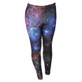 thumbnail image 1 of Galactic Space Nebula Ladies Basic Leggings - Small with socks, 1 of 2
