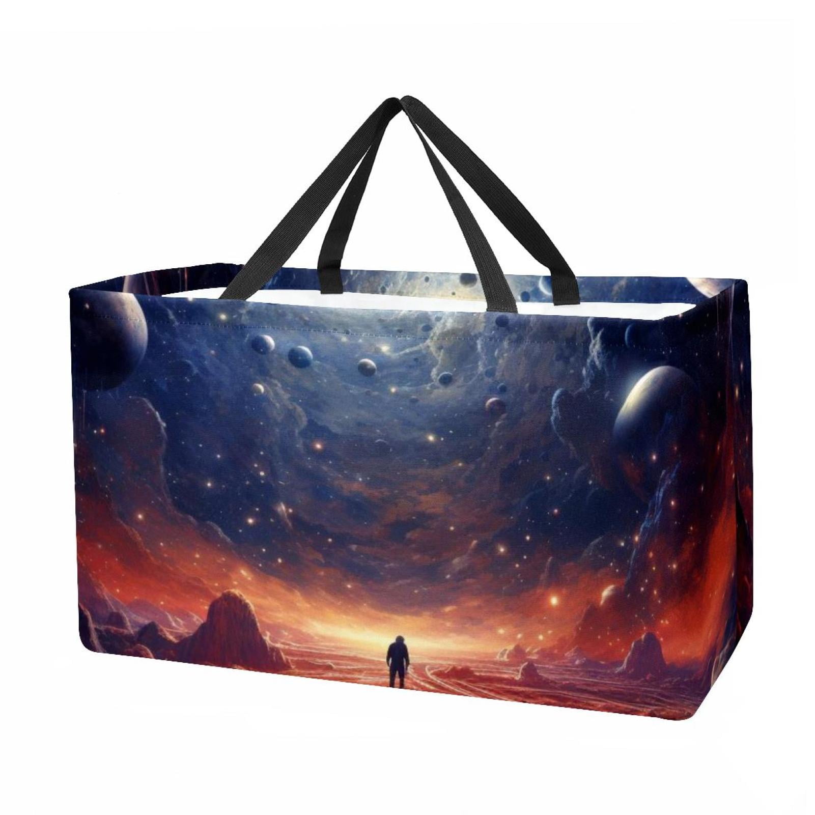 Blue Galaxy Space Laundry Basket