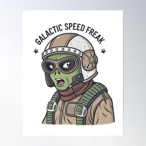 Galactic Speed Freak Poster Wall Art, Modern Wall Decor For Living Room Bedroom, 8x12 UNFRAMED