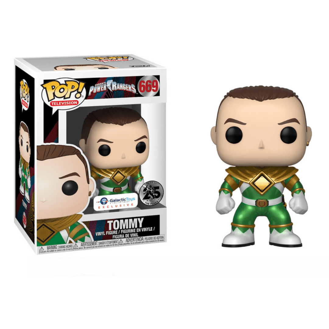 Pop Funko Television Power Rangers: Unmasked Metallic Tommy Collectible ...