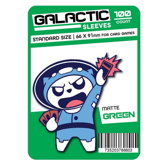 Galactic Toys Sleeves Matte Green Standard Size Card Sleeves 100ct