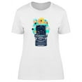 thumbnail image 1 of Galactic Typewriter Graphic T-Shirt Women -Image by Shutterstock, Female Small, 1 of 2