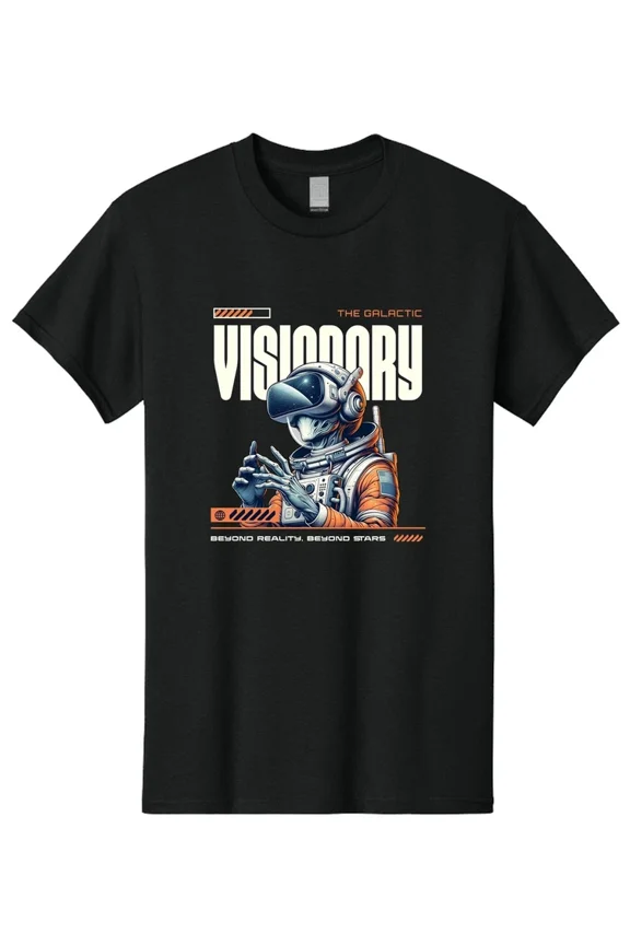 Galactic Visionary Skeleton Astronaut VR Virtual Reality Space Unisex T-Shirt, S-5XL