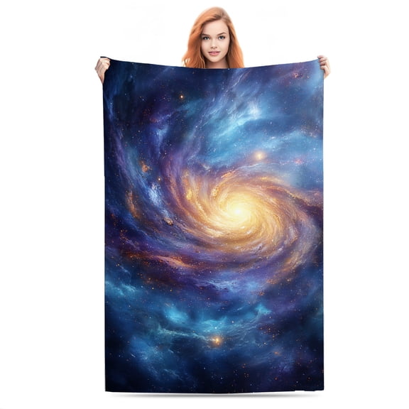 Galactic Vortex Spin Soft Printed Throw Blanket - All-Season Cozy Indoor Use for Couch, Bed, Car, Camping & Travel - Perfect Gift for Kids, Boys and Girls