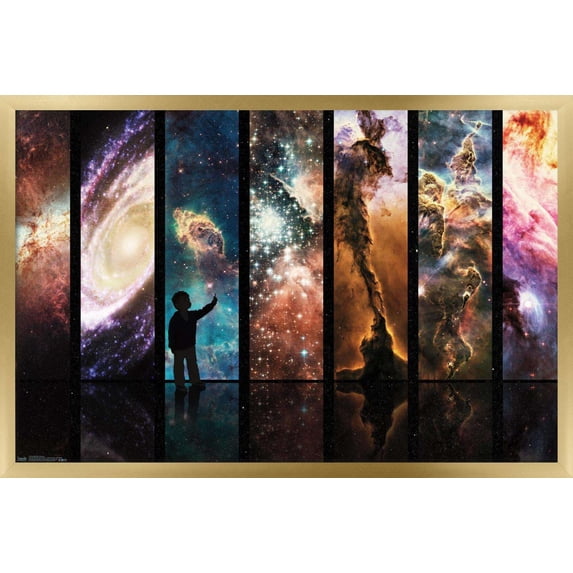 Galactic Wonder Wall Poster, 14.725" x 22.375", Framed