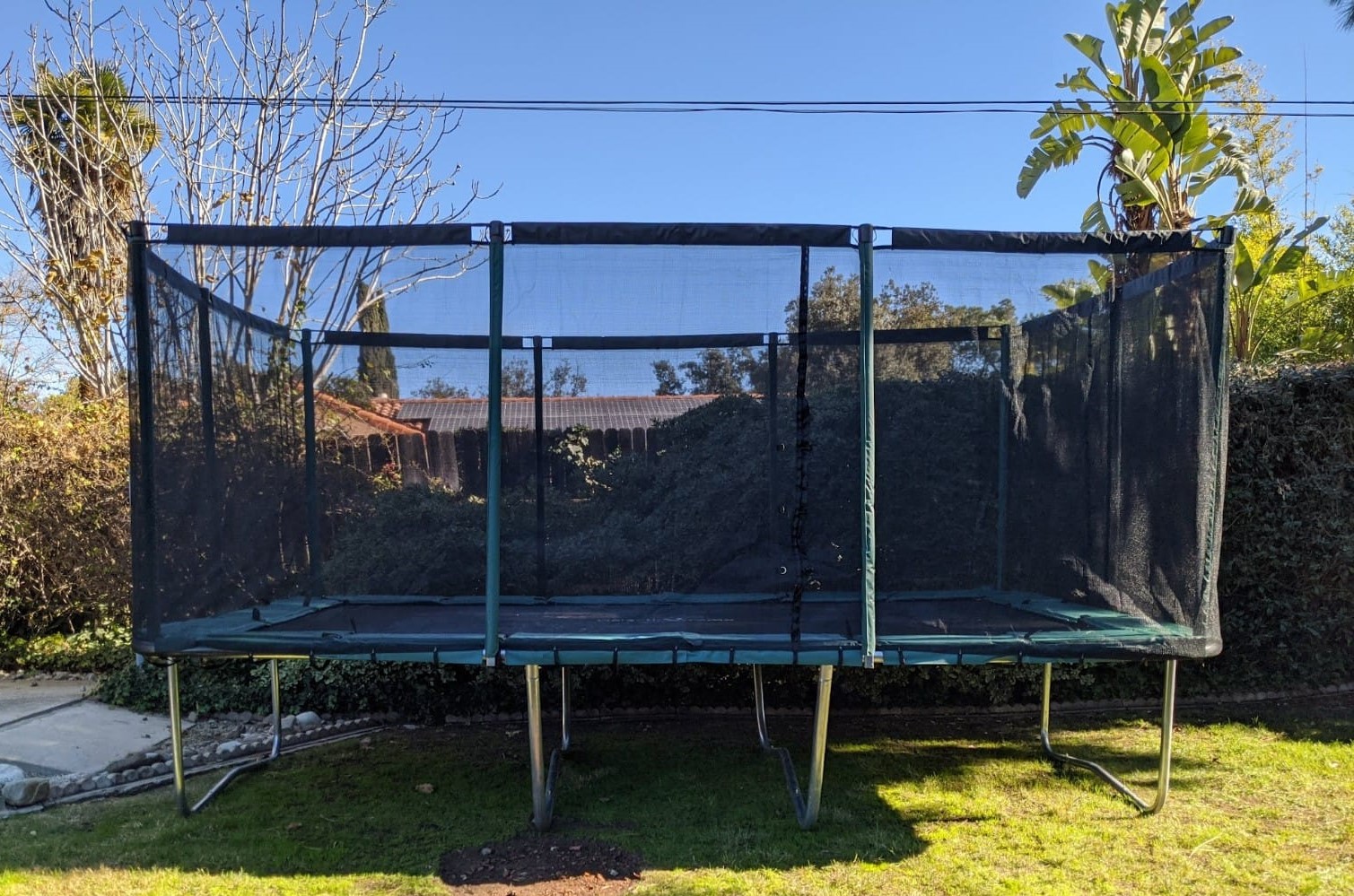 Galactic Xtreme 10x17 FT Outdoor Rectangle Trampoline with Net Enclosure 750Lbs Heavy Weight Jumping Capacity - Outdoor Gymnastics Trampolines for Adults and Kids - image 1 of 7