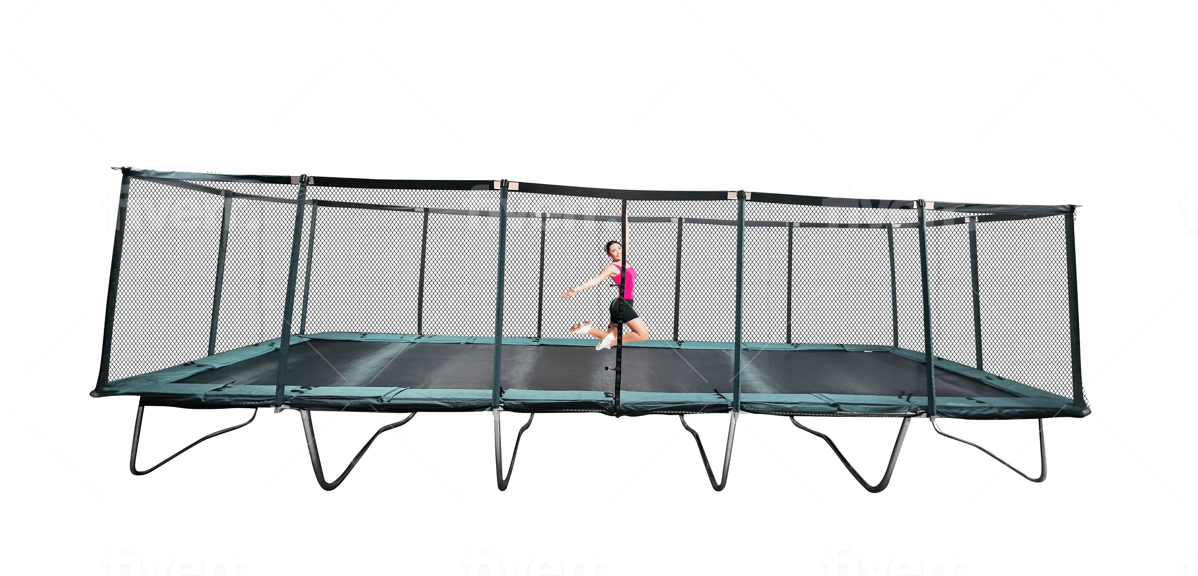 Galactic Xtreme 10x30 FT Outdoor Rectangle Trampoline With Net Galactic Xtreme 10x30 FT Outdoor Rectangle Trampoline With Net