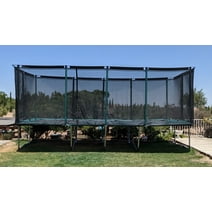 Galactic Xtreme 13x23 FT Outdoor Rectangle Trampoline with Net Enclosure 750Lbs Heavy Weight Jumping Capacity - Outdoor Gymnastics Trampolines for Adults and Kids