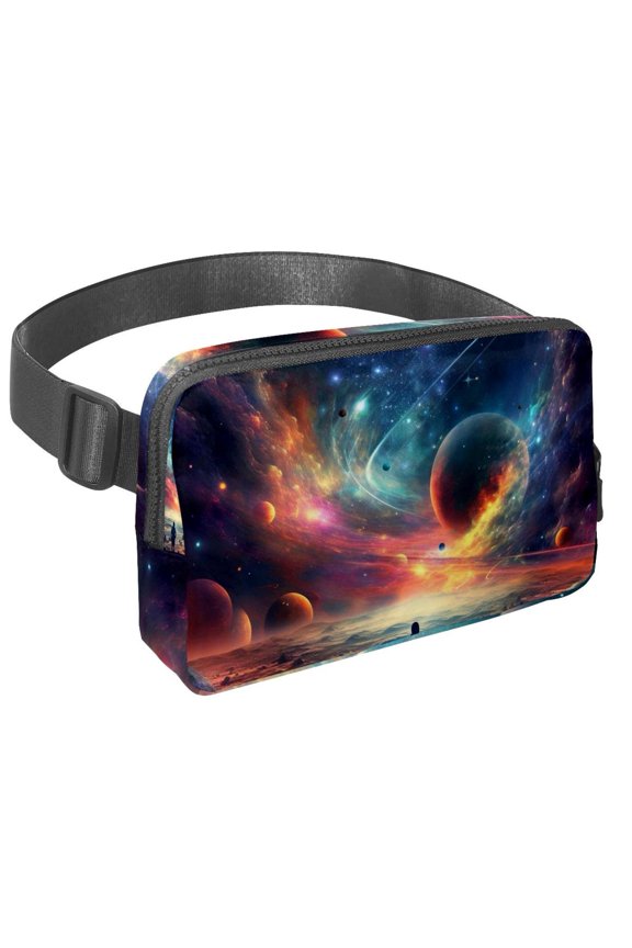Galactic space Lightweight Adjustable Waist Pack with Extension Strap - Unisex Sling Bag, Belt Bag