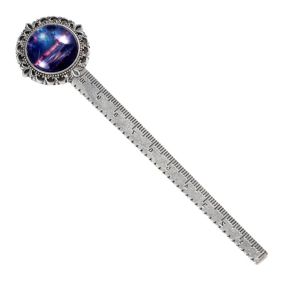 Galactic space Vintage Silver Lace-Edged Bookmark: a Gift for Readers and Book Lovers - Book Accessories, Bookmarks, Book Markers