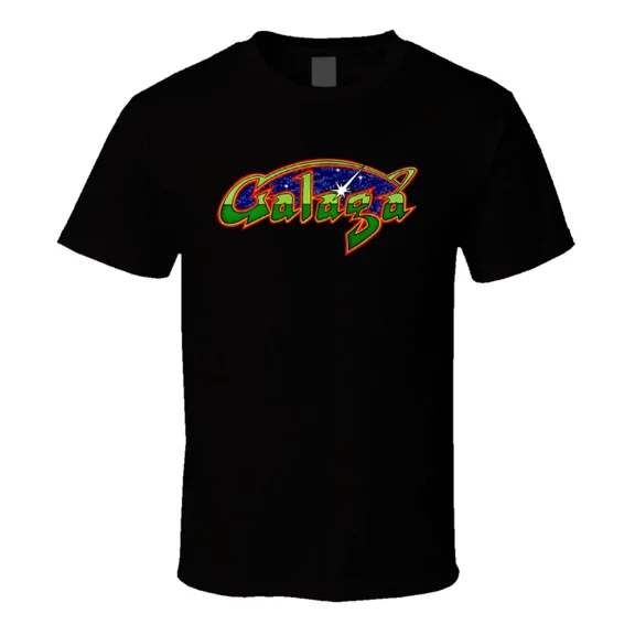 Galaga Video Game Arcade Logo T Shirt | eBay