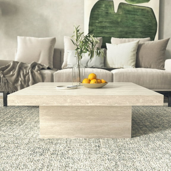 Galano Carmelo Coffee Table - Travertine