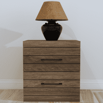Galano Hamsper Nightstand for Bedroom, Knotty Oak