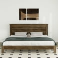 thumbnail image 1 of Galano Tiena Lencia King Bed Frame with Sturdy Headboard, Knotty Oak, 1 of 11