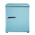 Galanz 1.7 Cu ft Retro Mini Fridge, Blue, Estar, New