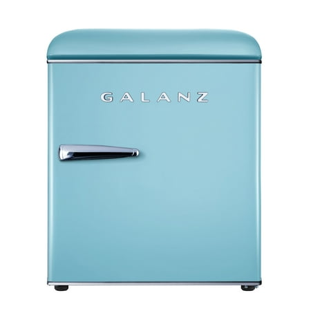 Galanz 1.7 Cu ft Retro Mini Fridge, Blue, Estar, New