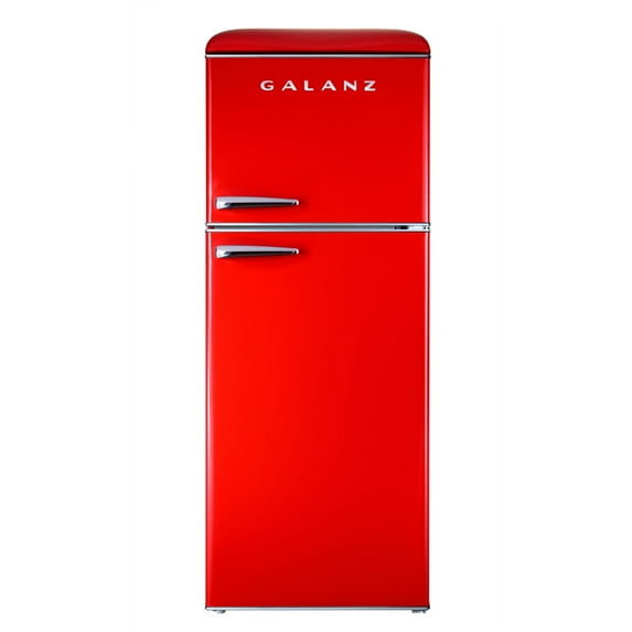 Galanz 10-Cu. Ft. Top Mount Retro-Style Refrigerator, Red