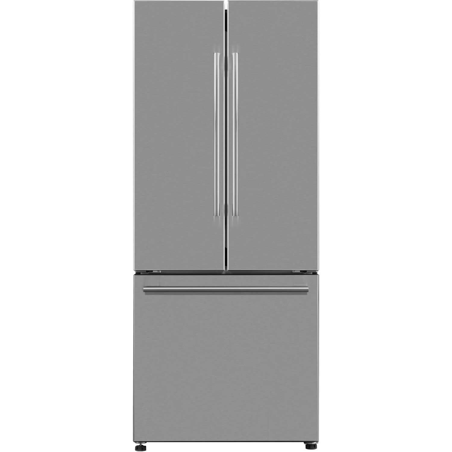 Galanz 16 Cu. ft. 3-Door French Door Refrigerator with Ice Maker, Stainless Steel, 28.35"W Condition, New - image 1 of 14