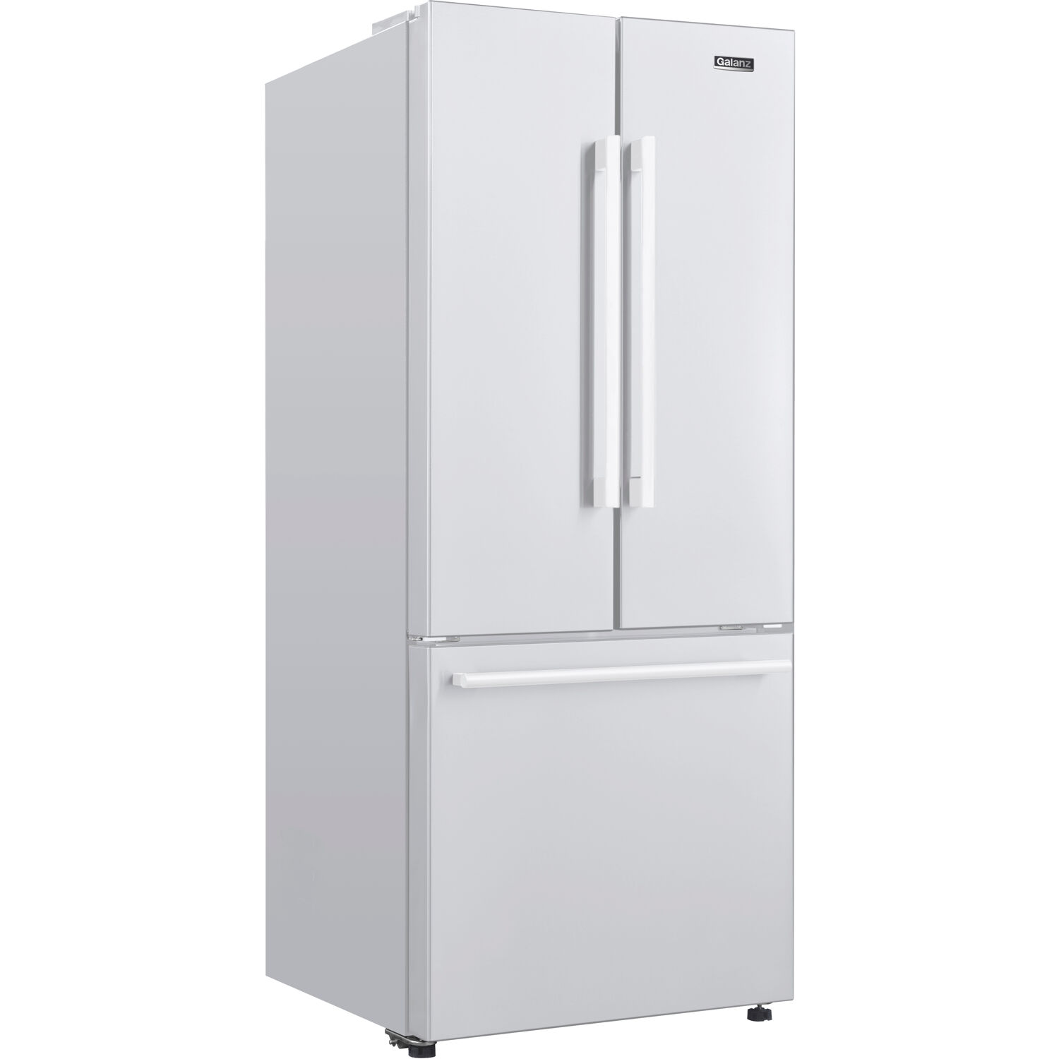 Galanz 16 cu. ft. 3-Door French Door Refrigerator, White, 28.35" Wide - image 1 of 6