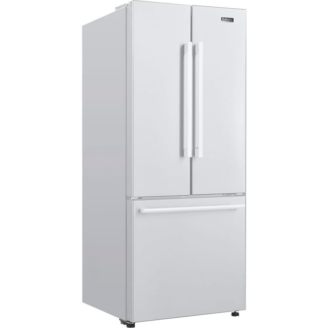 Galanz 16 cu. ft. 3-Door French Door Refrigerator, White, 28.35" Wide