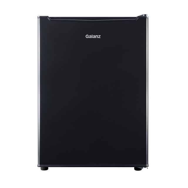Galanz 2.5 Cu ft One Door Mini Fridge, Black Estar, New
