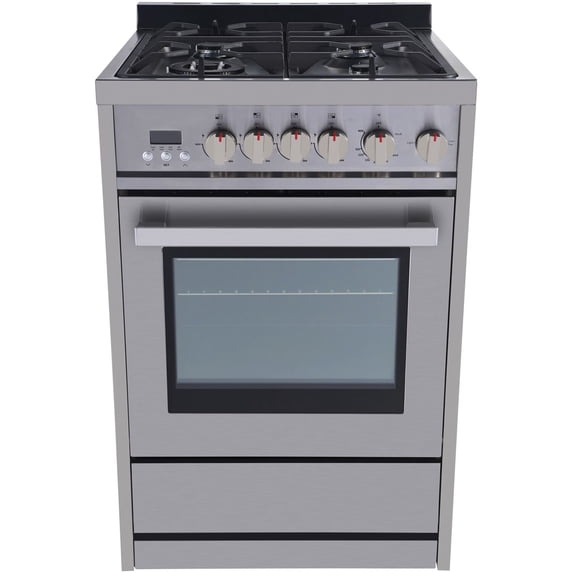 Galanz 24-In. Gas Slide-In Range in Stainless Steel