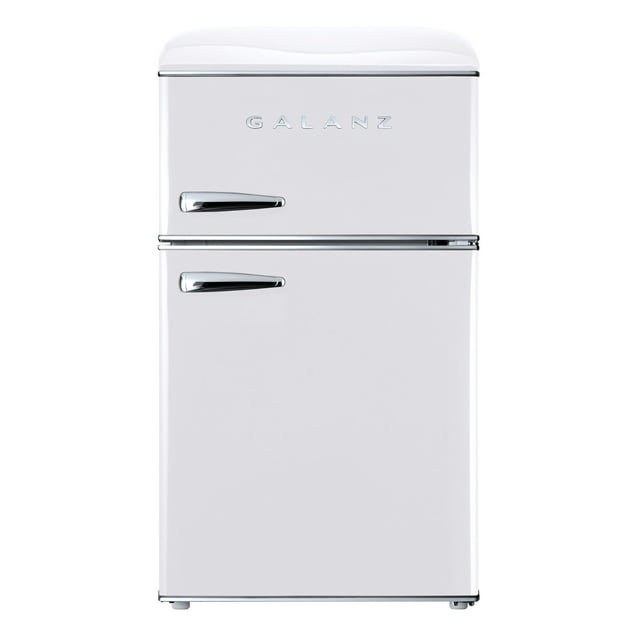 Galanz 3.1 Cu ft Retro Mini Fridge with Freezer, White - Walmart.com