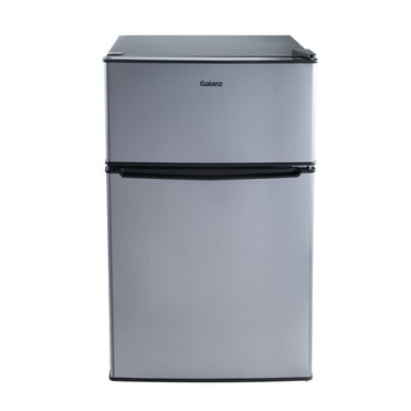 Galanz 3.1 Cu ft Two Door Mini Fridge with Freezer Estar GL31S5E, Stainless