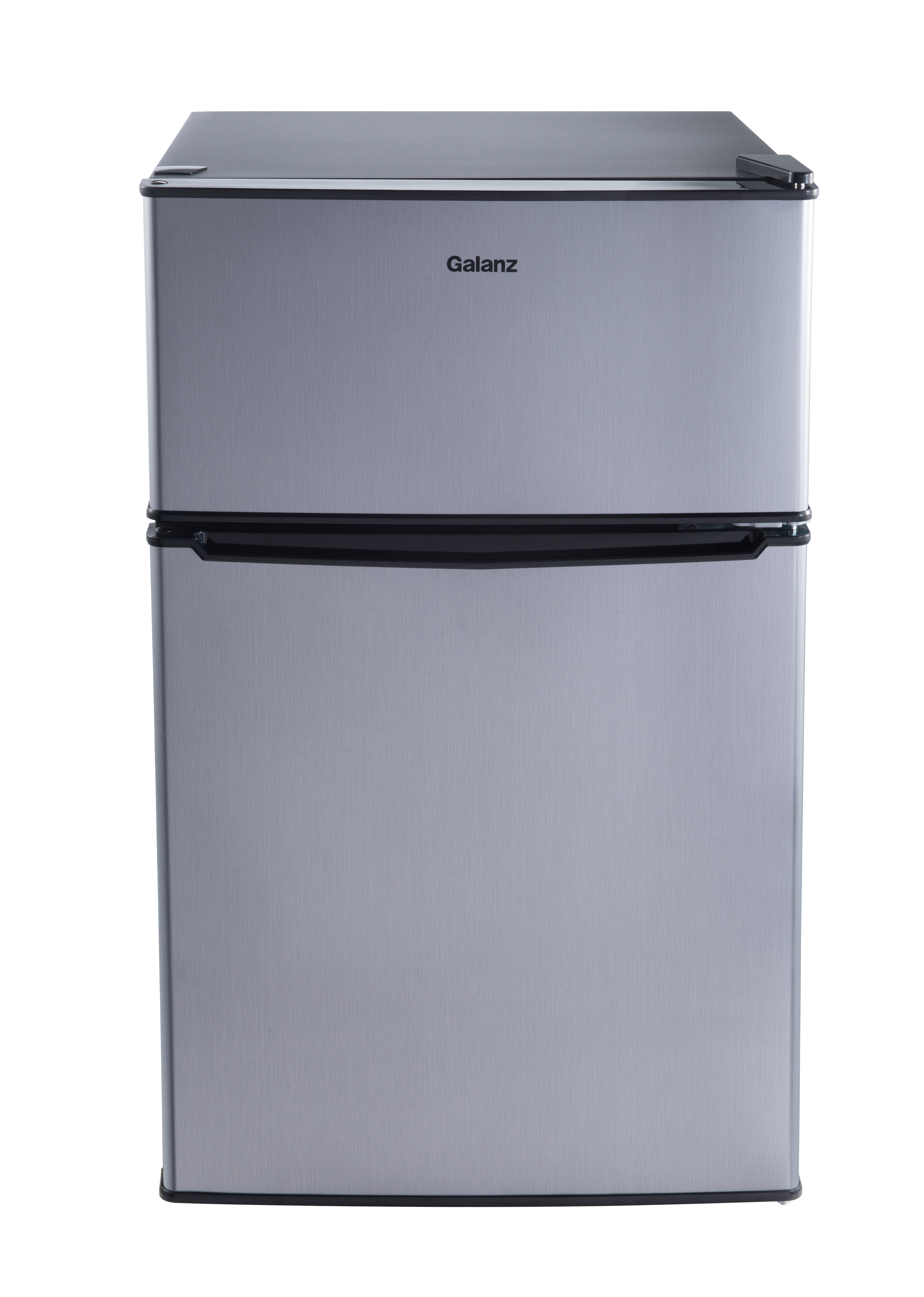 Galanz 3.1 Cu ft Two Door Mini Fridge with Freezer Estar GL31S5E, Stainless - image 1 of 6