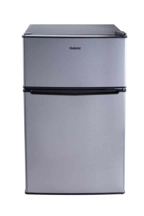 3.1 Cu Ft Mini Fridge with Freezer – Stainless Steel, Energy Star, Two-Door Compact Refrigerator