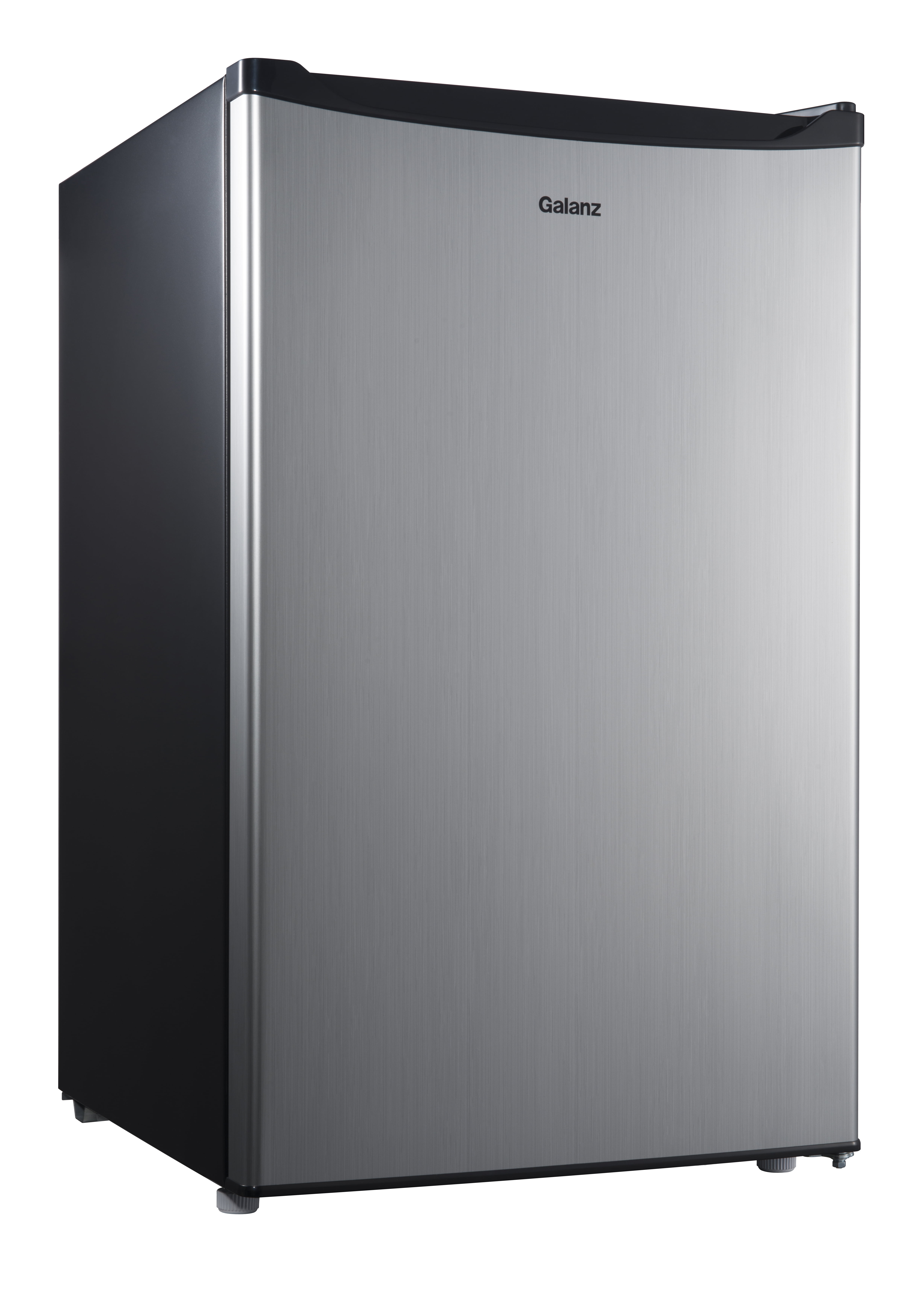 Galanz 4.3 Cu Ft Single Door Mini Fridge Stainless Steel Look - compact, Energy-efficient refrigerator ideal for dorms, offices, and small spaces