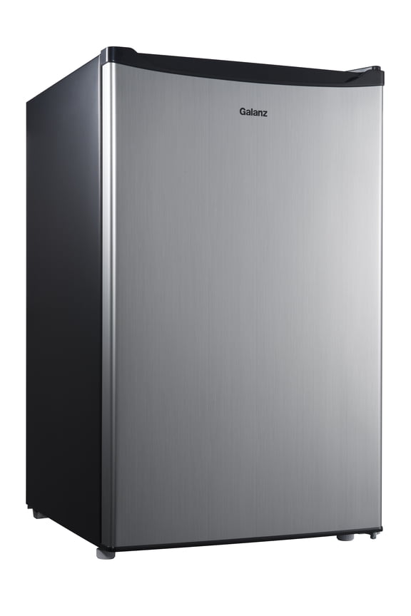 4.3 Cu Ft Single Door Mini Fridge Stainless Steel Look - compact, Energy-efficient refrigerator ideal for dorms, offices, and small spaces