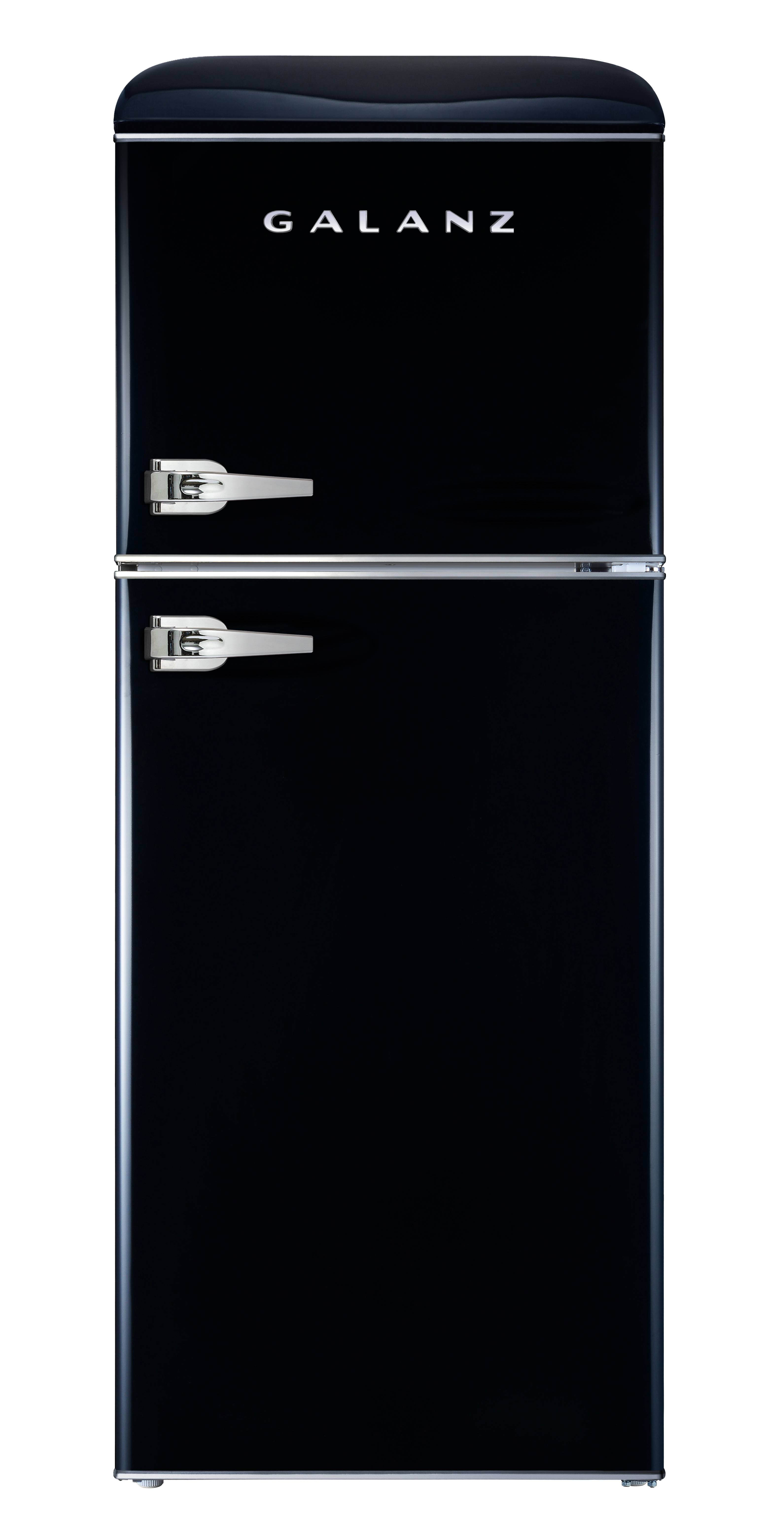 Galanz 4.6 cu ft Retro Two Doors Refrigerator, Black