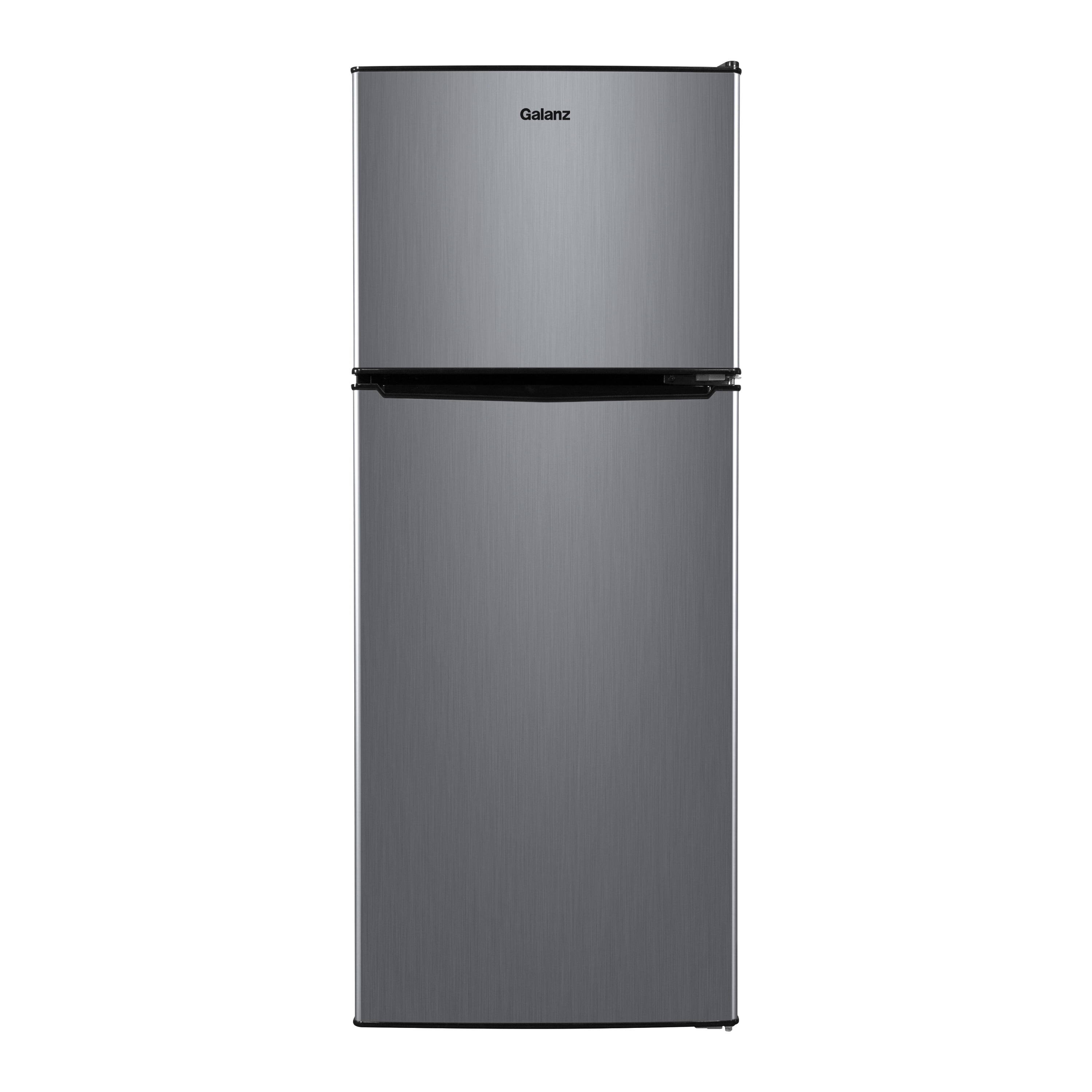 Galanz 4.6 cu ft Stainless Steel Mini Fridge with Freezercompact, energy-efficient refrigerator ideal for dorms, offices, and small spaces.