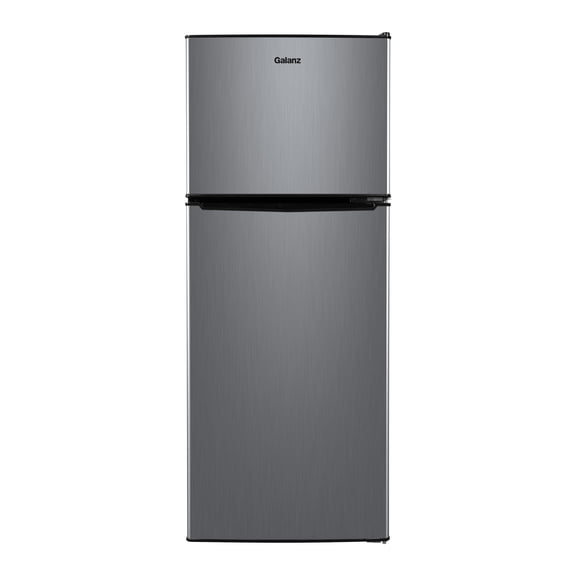 Galanz 4.6 cu ft Stainless Steel Mini Fridge with Freezercompact, energy-efficient refrigerator ideal for dorms, offices, and small spaces.
