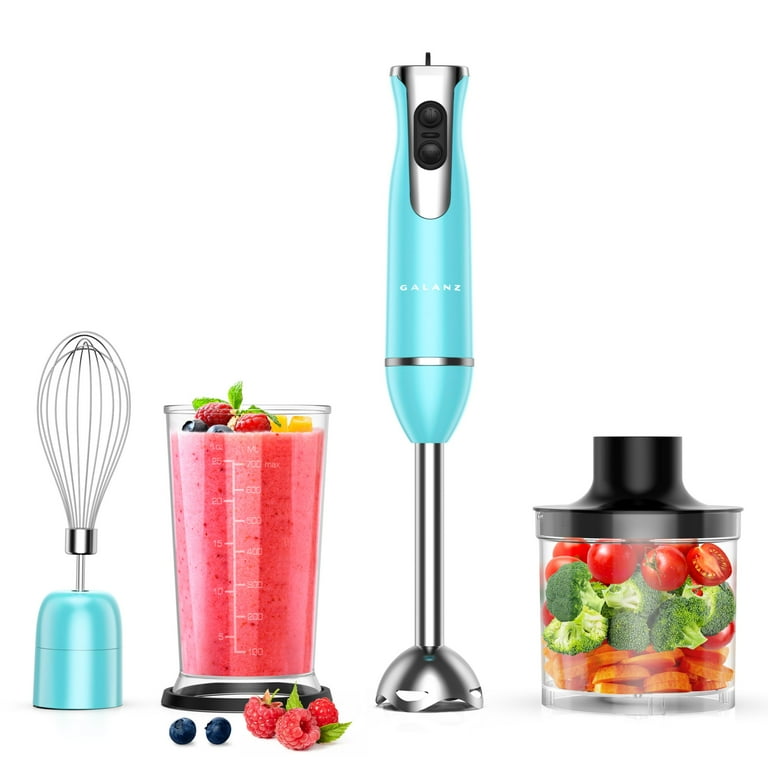 Immersion Hand Blender with Whisk Attachment Measuring Cup & Chopper Mixed Capacity