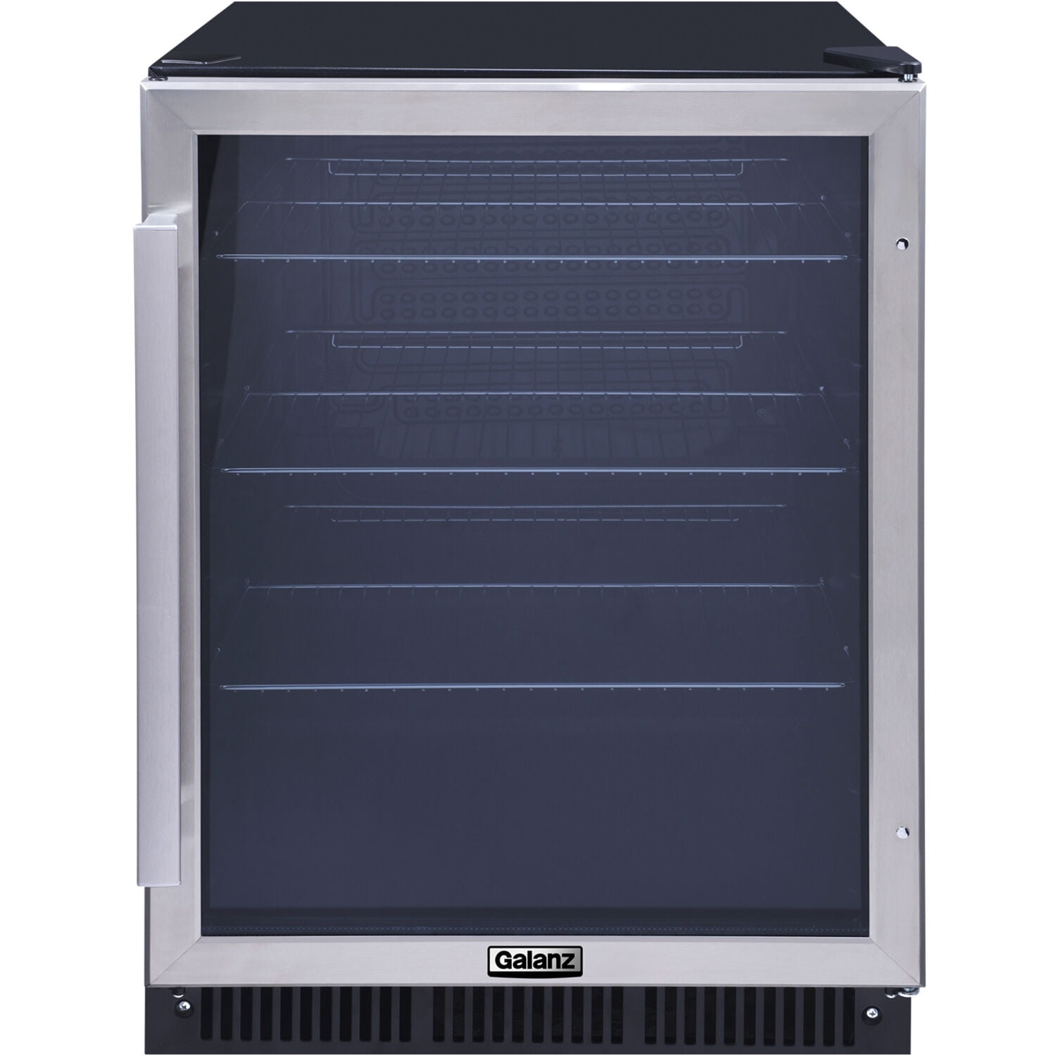 Sleek Galanz 167-Can Stainless Steel Beverage Cooler with Wine Storage