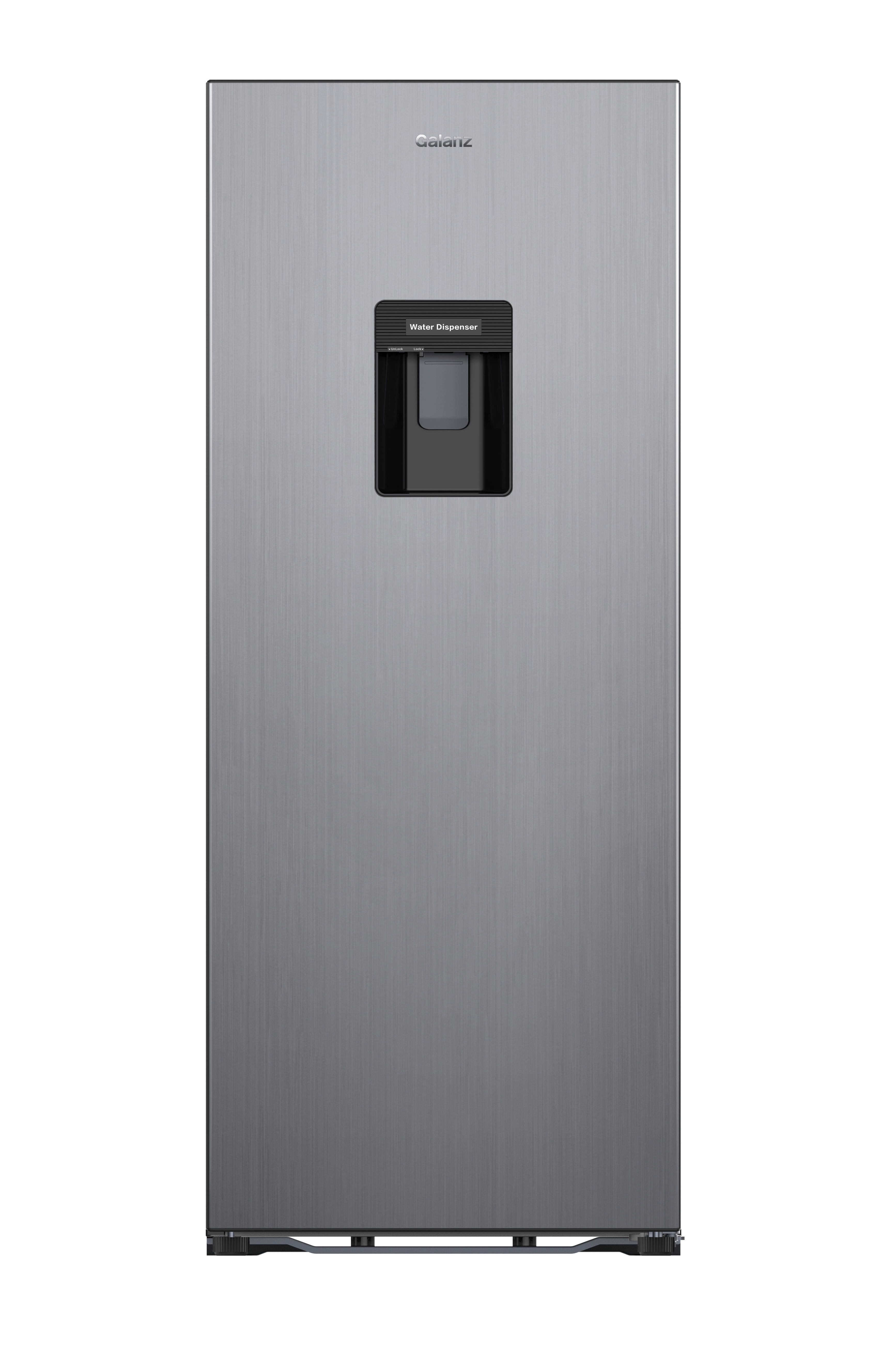 Galanz 6.5 Cu Ft Compact Refrigerator with Water Dispenser  Single Door Mini Fridge, Stainless Steel Look, ENERGY STAR
