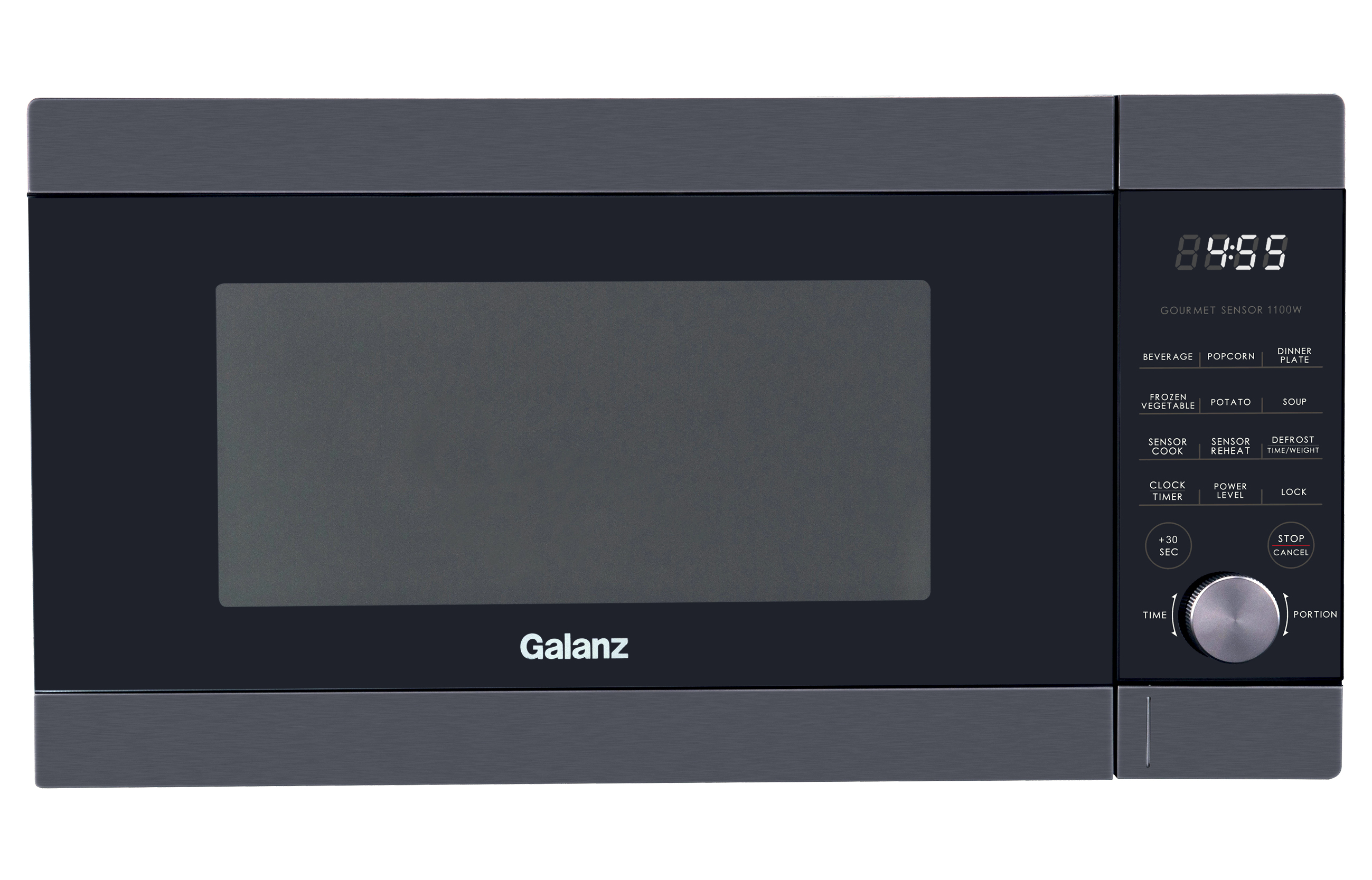 Galanz Express Wave 1.4 Cu ft Sensor Cooking Microwave Oven, Black Stainless Steel, New - image 1 of 9