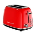 Galanz Retro Red 2 Slice Bread Toaster 15 Wide Slot 6 Browning Levels 8831