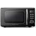 thumbnail image 1 of Galanz Retro Countertop Microwave Oven with Auto Cook & Reheat, Defrost, Quick Start Functions, Easy Clean with Glass Turntable, Pull Handle, .9 cu ft, Black, 1 of 8