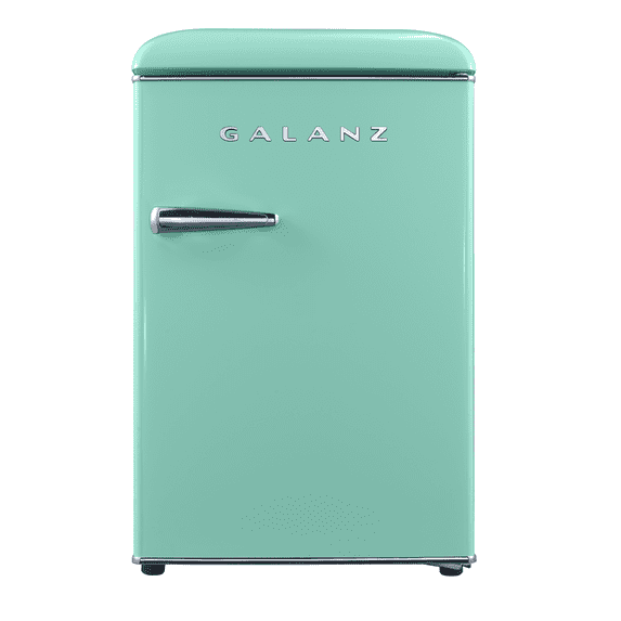 Galanz Retro Efficient Compact Refrigerator w/Freezer, 2.5 Cu Ft, Green