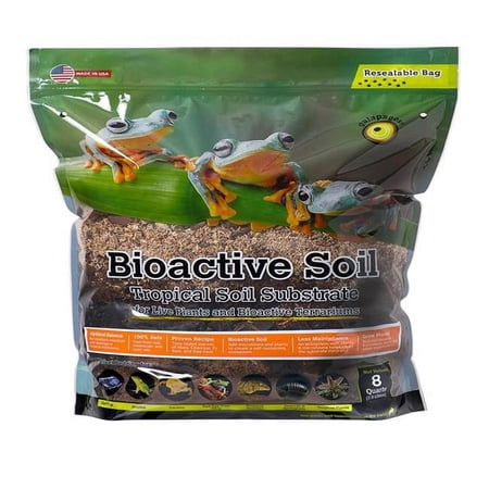 Galapagos Bioactive Tropical Soil Substrate for Moisture Retention and Drainage, 8 qt
