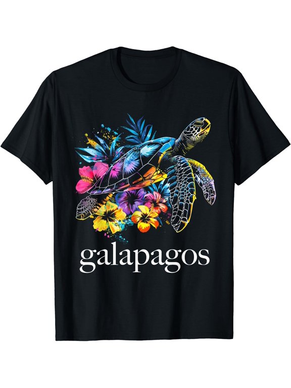 Galapagos Islands Sea Turtle Ecuador Scuba Diving Souvenir T-Shirt, Vintage Birthday Gift