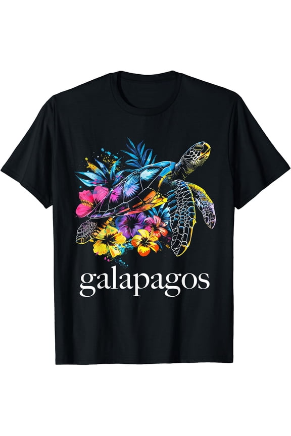 Galapagos Islands Sea Turtle Ecuador Scuba Diving Souvenir T-Shirt, Vintage Birthday Gift