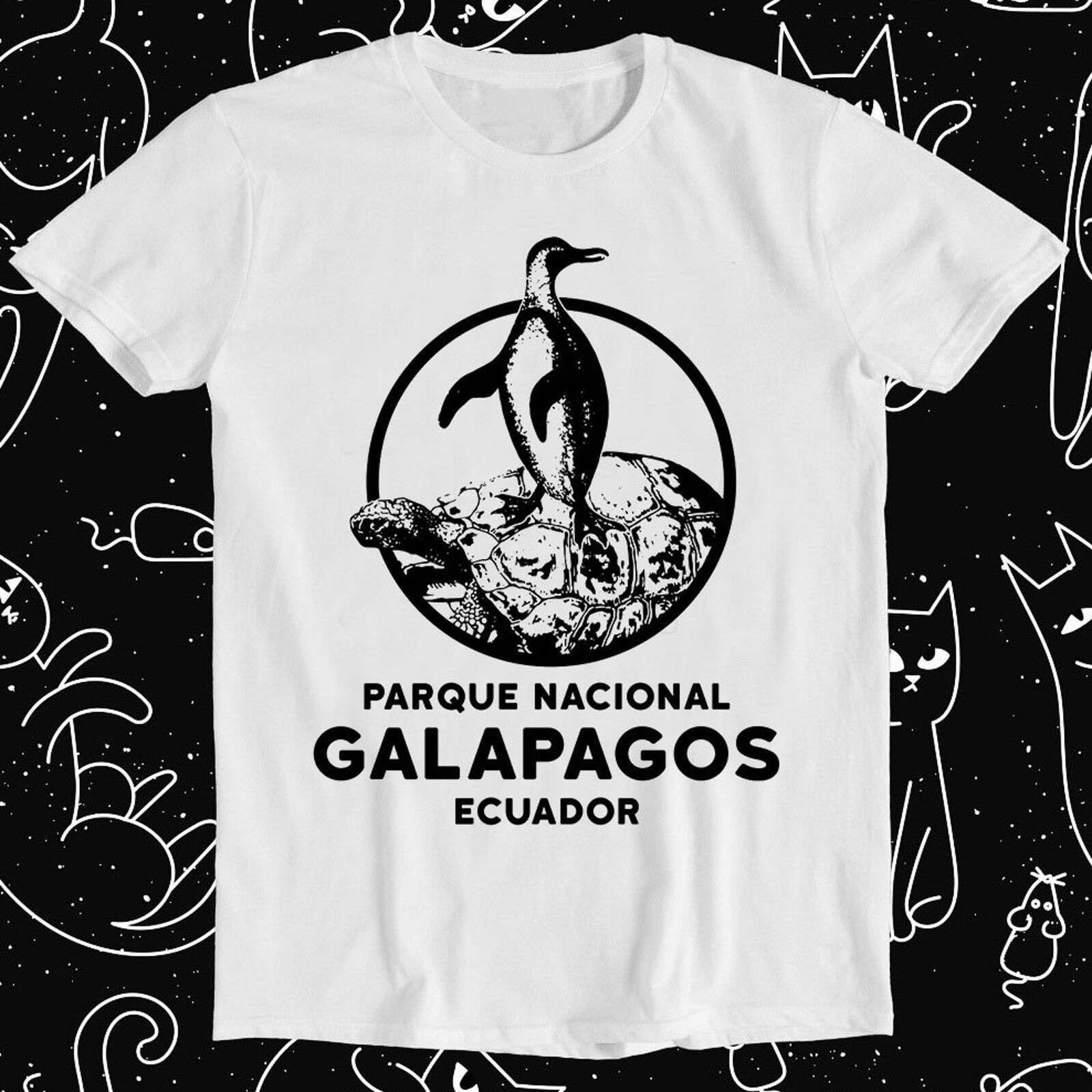 Galapagos National Park Ecuador Penguin and Tortoise Retro Funny Meme